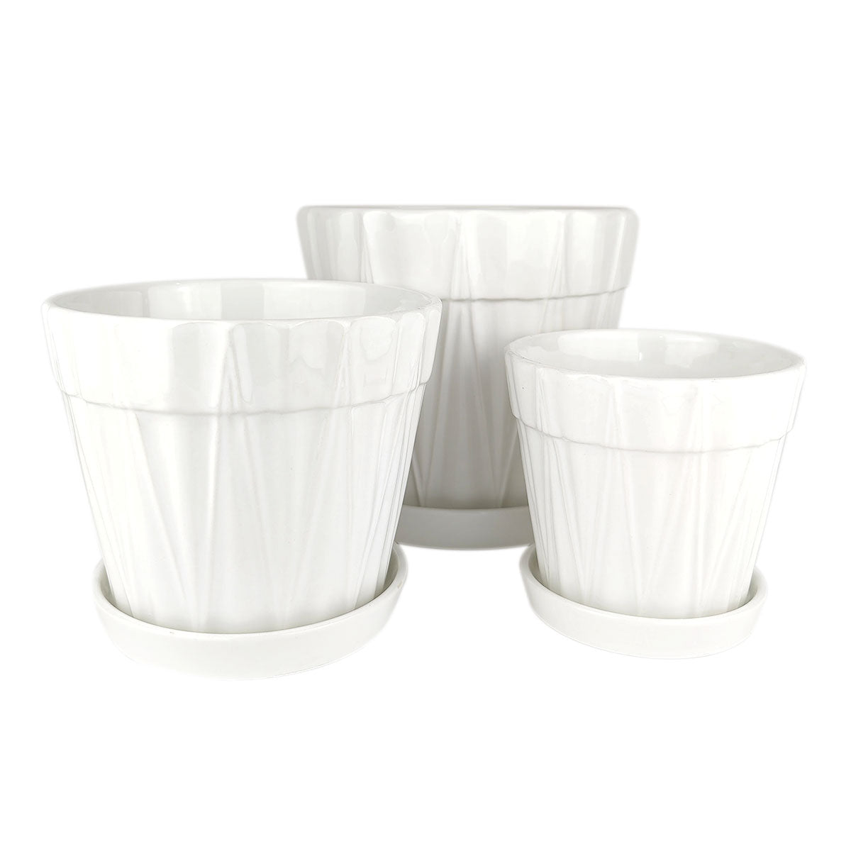 5.5 inch Decorative Ceramic Pot With Saucer