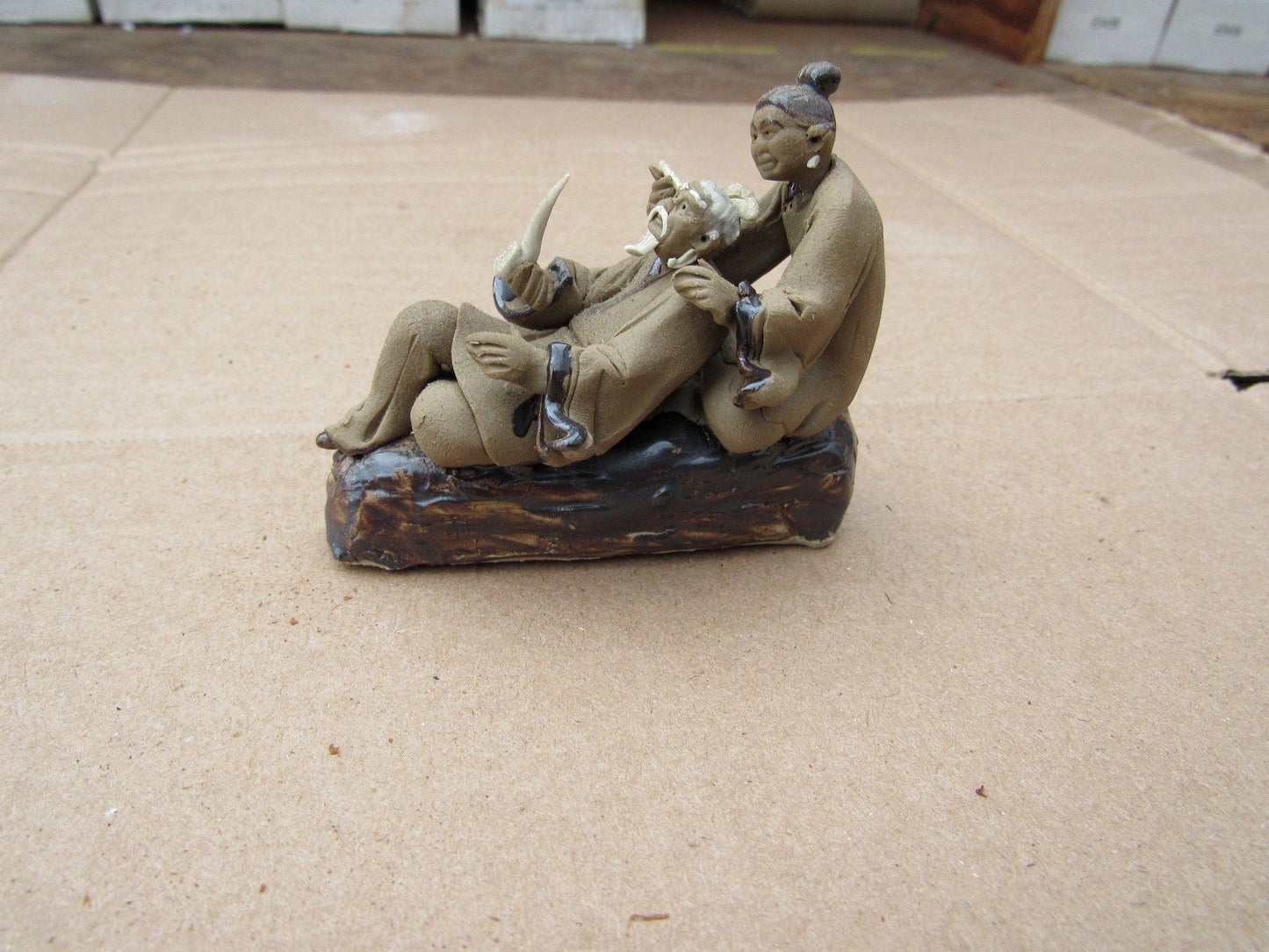 Ceramic Mud Ear Candle Figurine