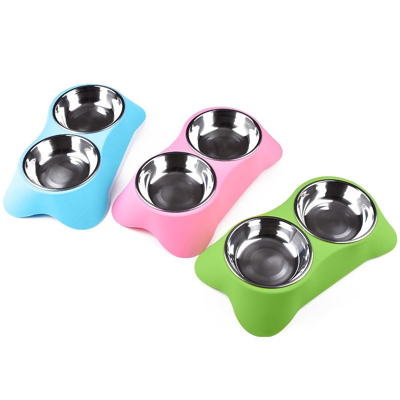 Sunscreen silicone pet double bowl Environmentally friendly non-toxic silicone non-slip food dog bowl