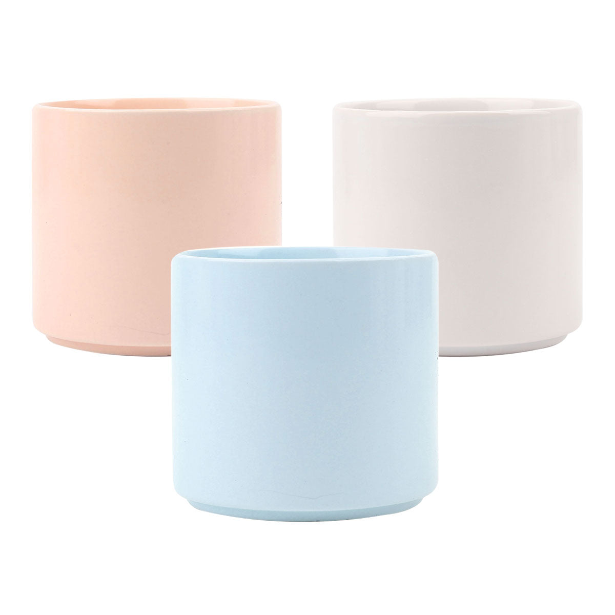 3 Pack Modern Cylinder Pots