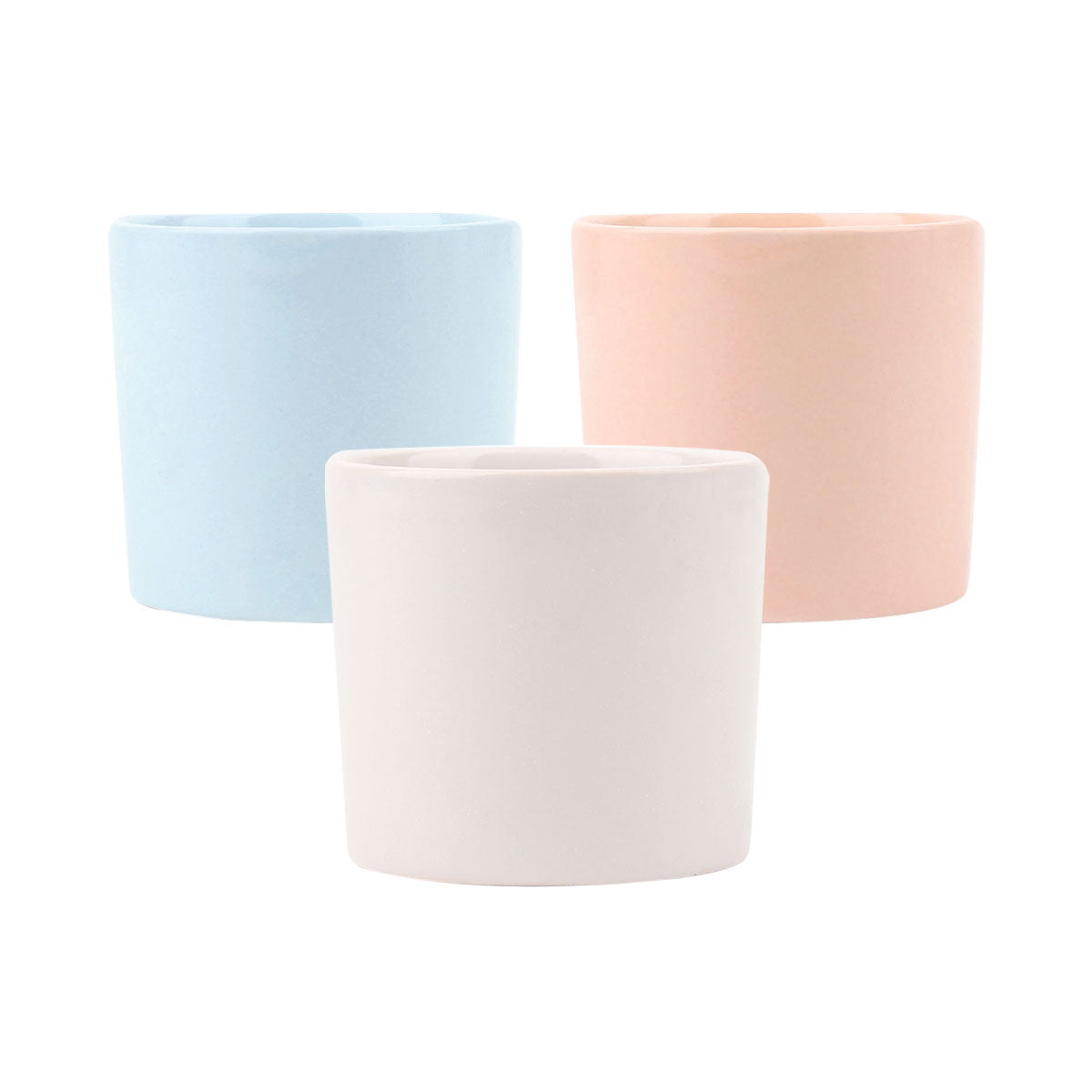 3 Pack Modern Cylinder Pots