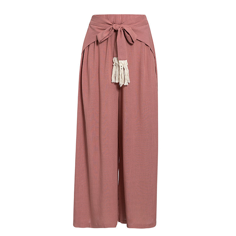 Womens Loose Fit Wide Leg Pants