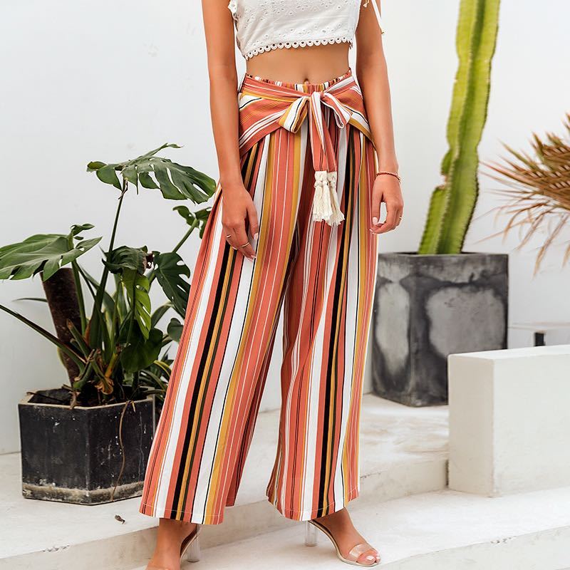 Womens Loose Fit Wide Leg Pants