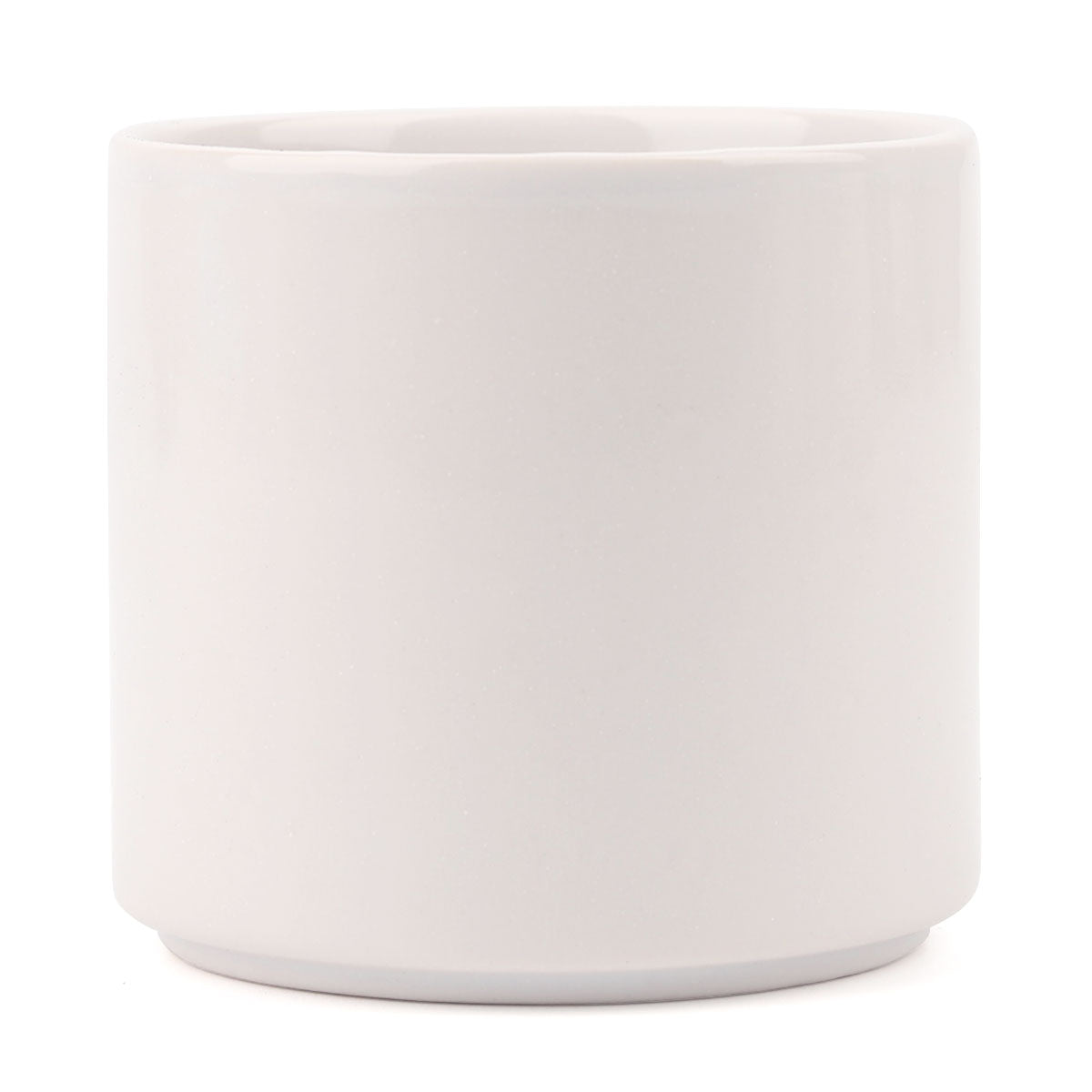 White Modern Cylinder Pot