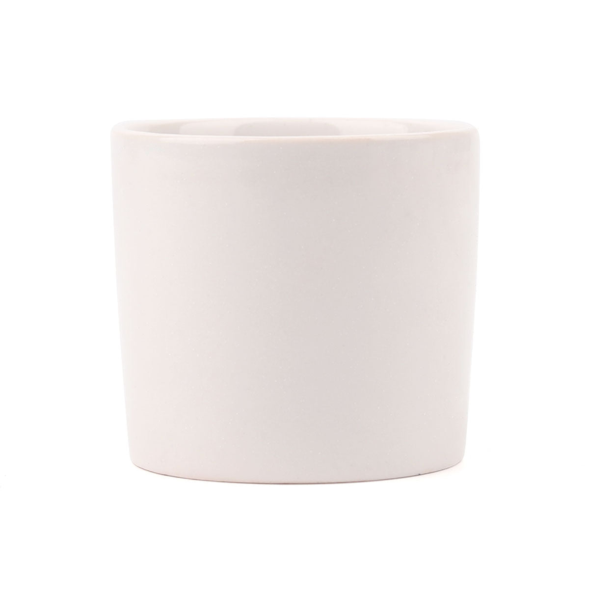 White Modern Cylinder Pot