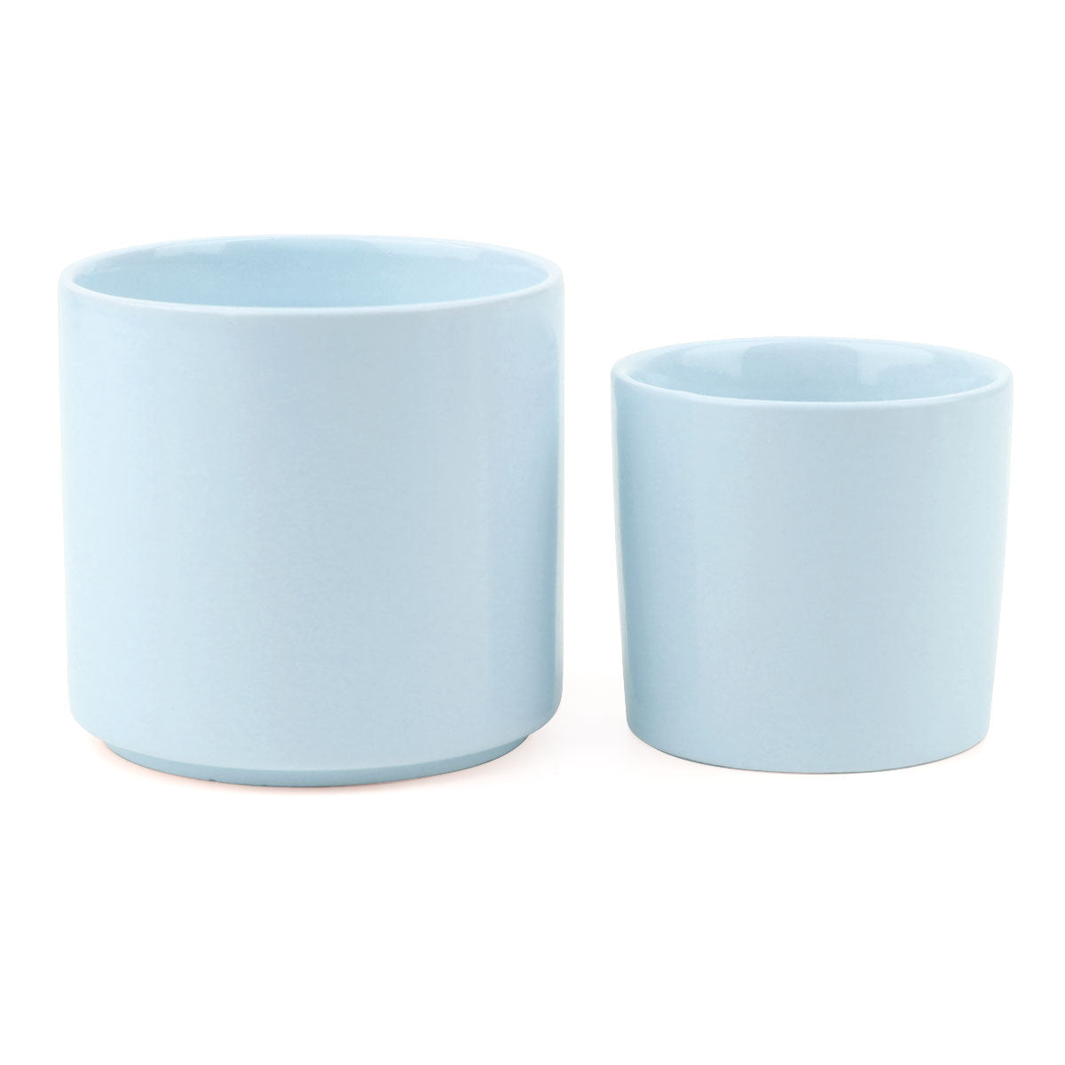 Blue Modern Cylinder Pot