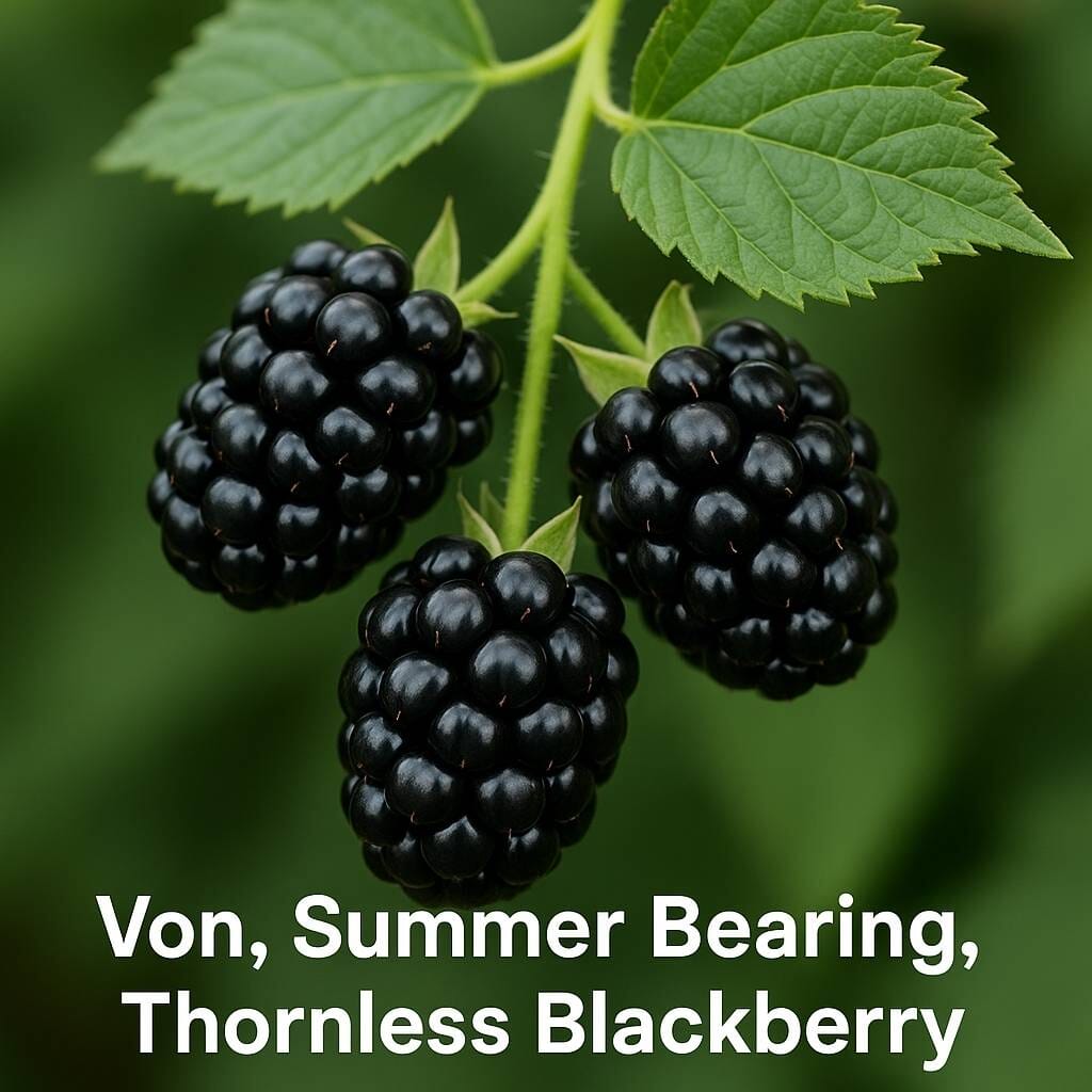 Von, Summer Bearing, Thornless Blackberry Plant