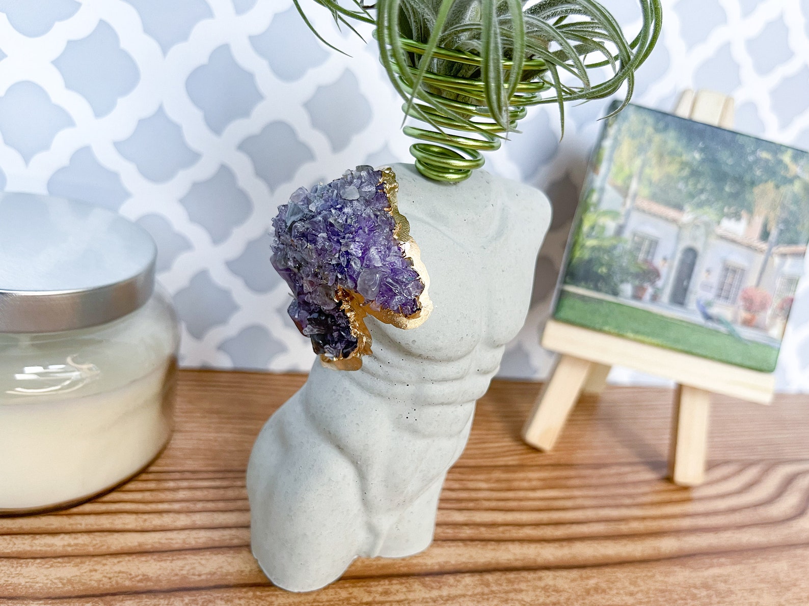 amethyst air plant holder MALE BODY AIR PLANT HOLDER – Lovehopegrow
