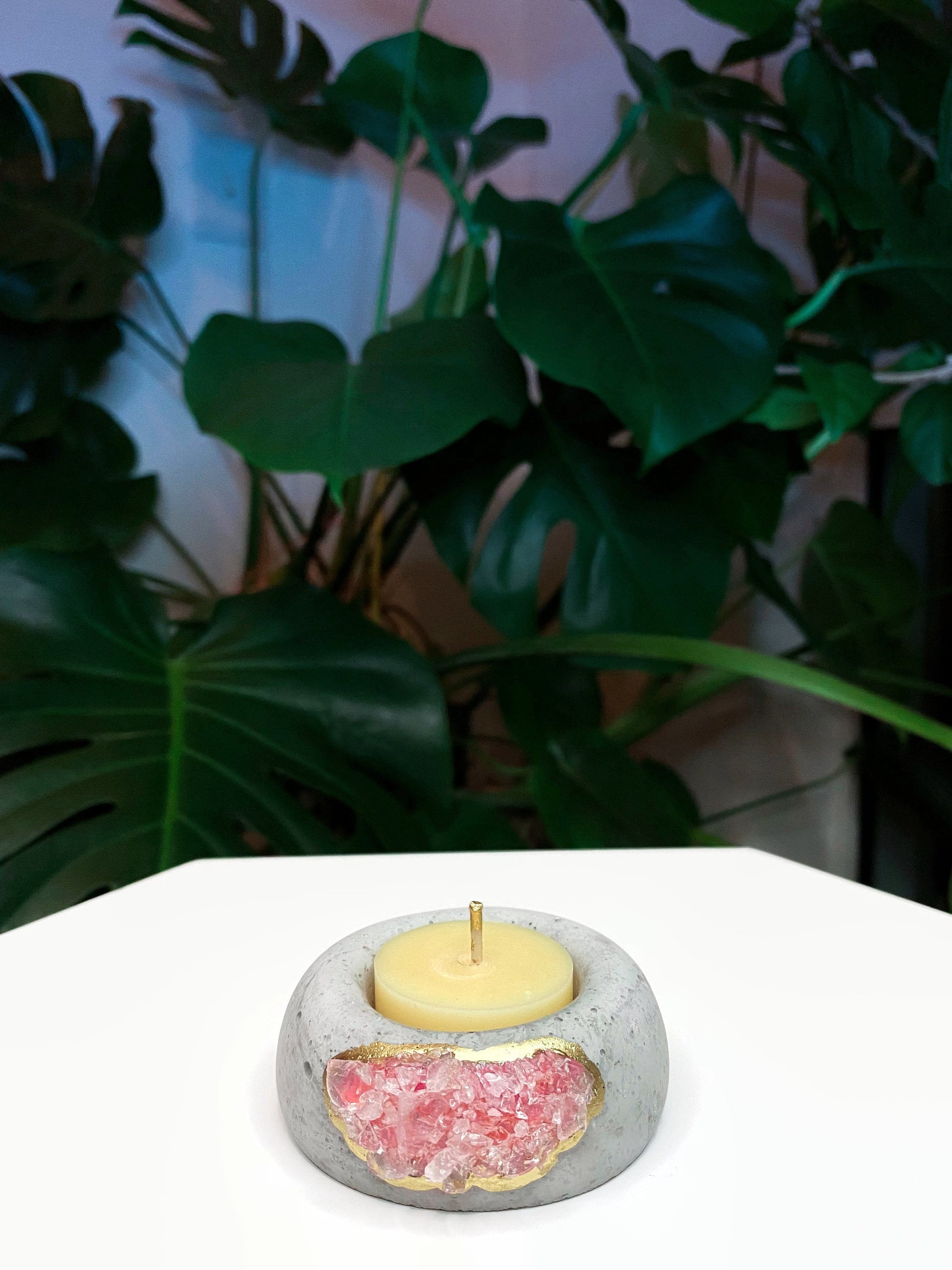 rose quartz air plant Geode Air Plant Holder -Amazonite Crystal Planter