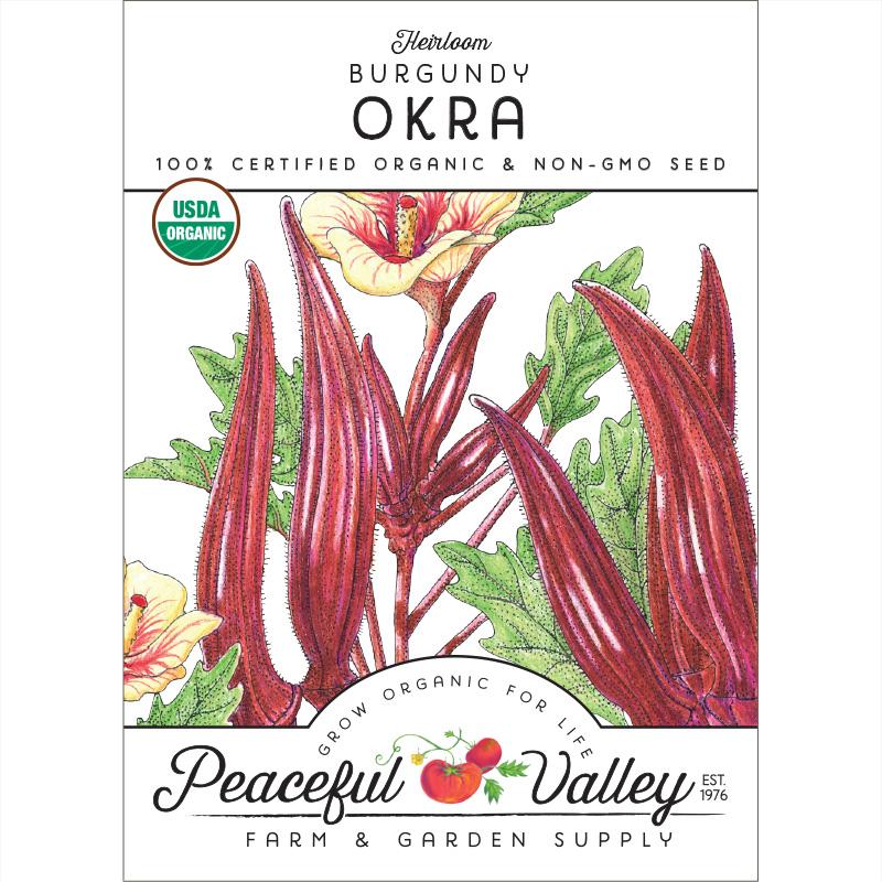 Burgundy Okra Seeds (Organic)