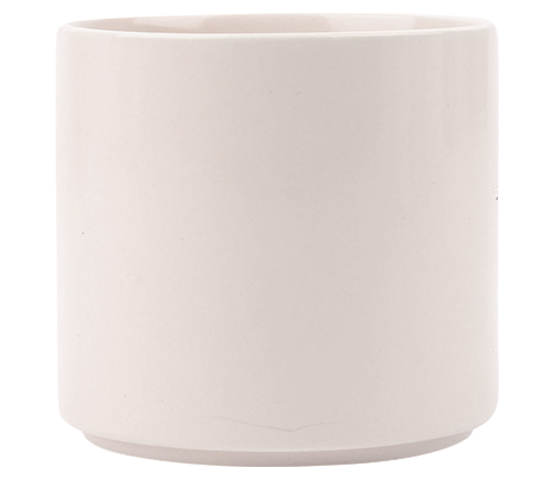 White Modern Cylinder Pot