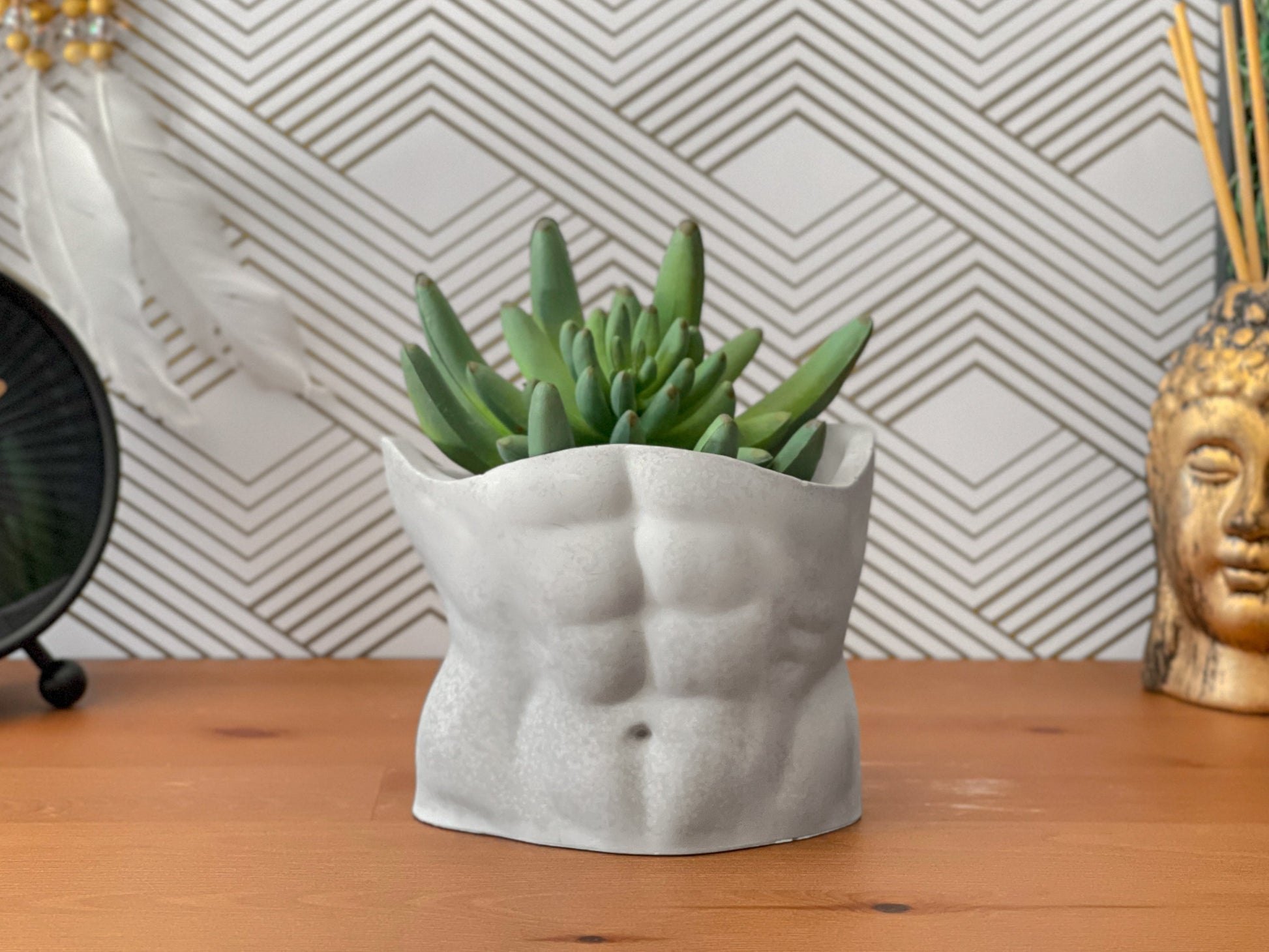 succulent body Male Body Planter Pot