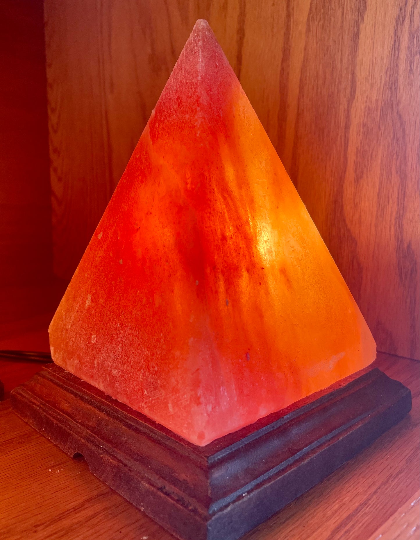 Pyramid Salt Lamp